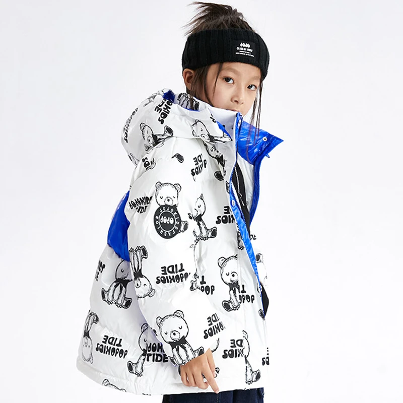 JOJO童装亲子装短款羽绒服男女同款时尚百搭通勤儿童款羽绒服
