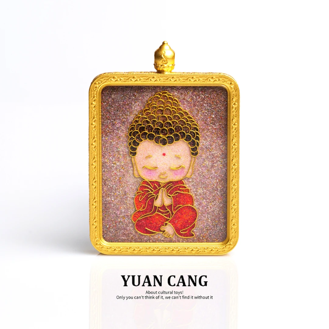 【元藏唐卡.宝宝佛】手工掐丝工艺，矿物颜色填充，铜制外壳.