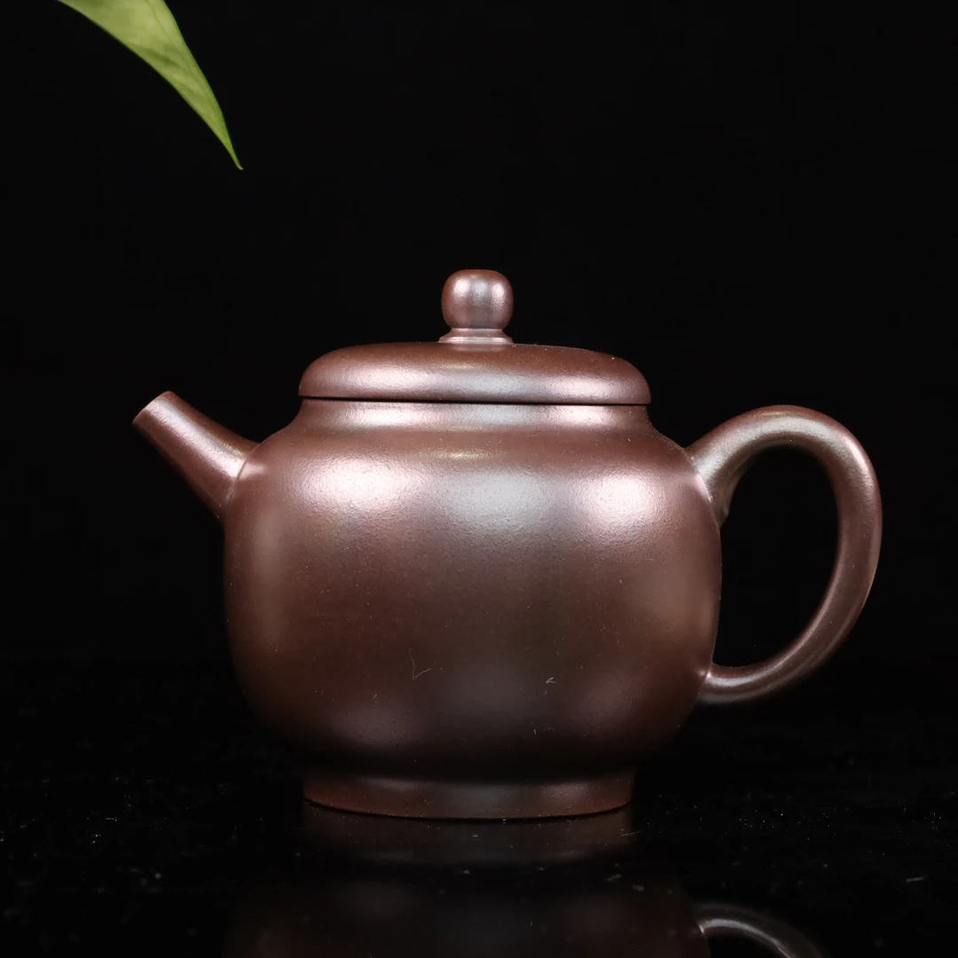 【询】宜兴龙德堂汤宣武《香秀》原矿紫泥明式柴烧手工泡茶壶约240cc