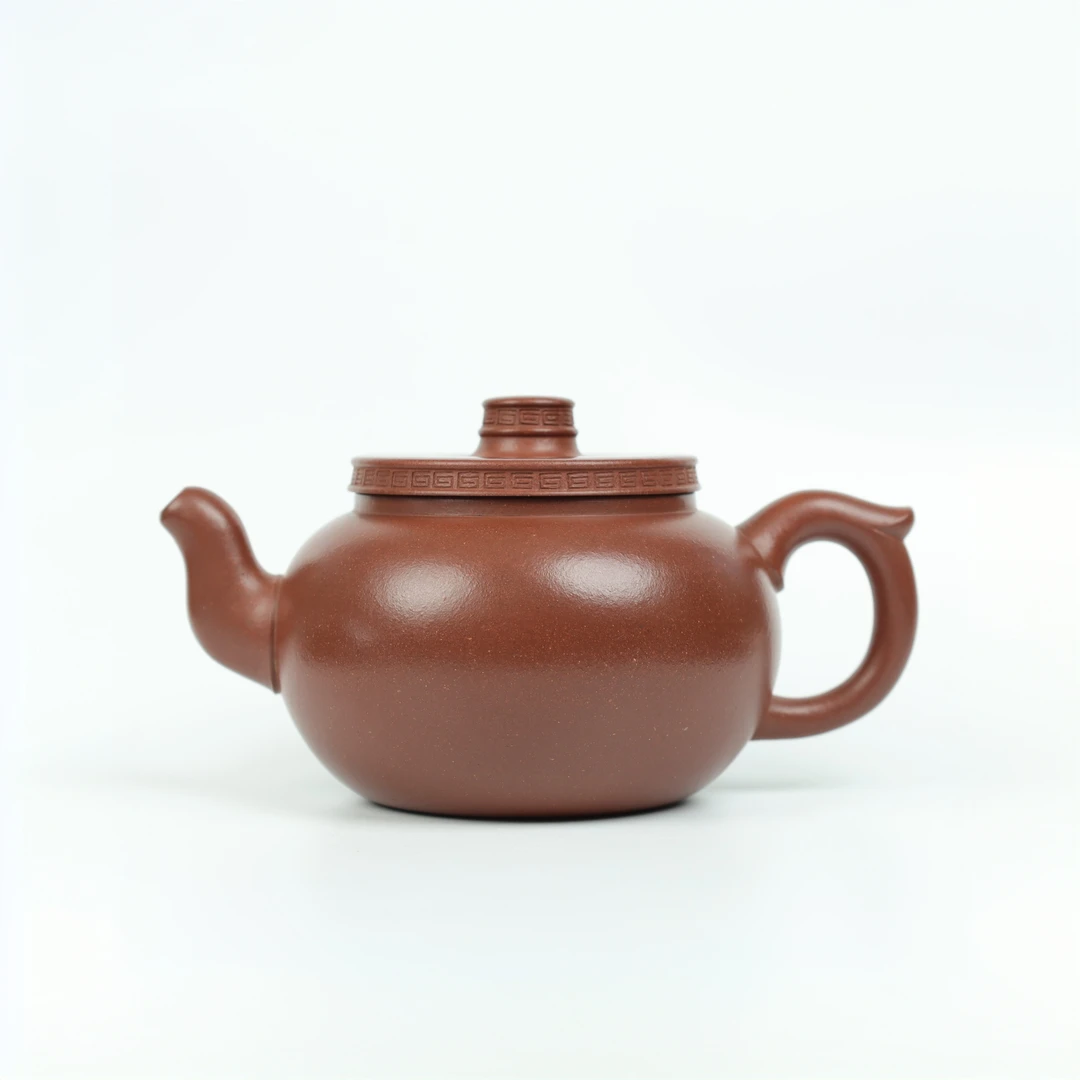 宜兴龙德堂严选赵宇手工真品汉韵如意纹紫砂茶壶原矿底槽清260cc