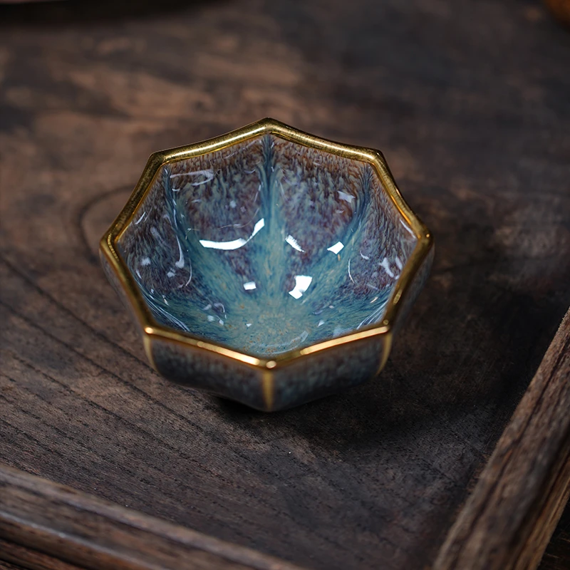 (询)宜兴龙德堂范泽锋茶盏茶杯天目《庄子八则（金边）》约90~主人杯