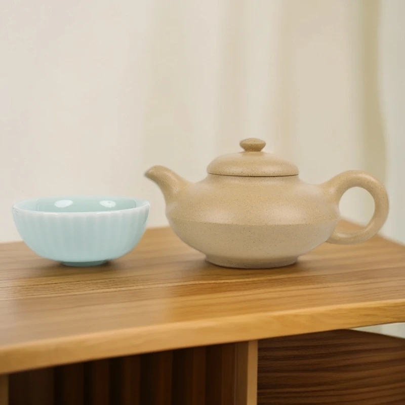 【龙德窑】 《曼生十八式合欢》原矿本山绿泥紫砂泡茶专用网孔约160cc