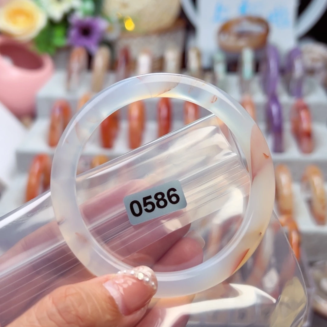 【闪购商品】玛瑙/玉髓手镯58未镶嵌小*