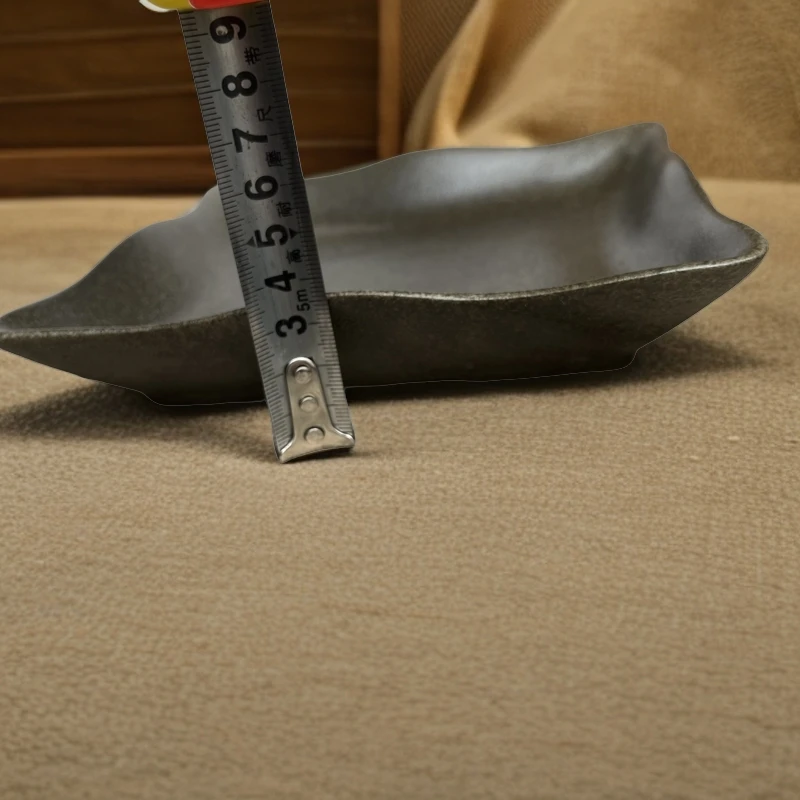 【高货福利】2只9英寸方盘黑色复古纯手工家用创意陶瓷