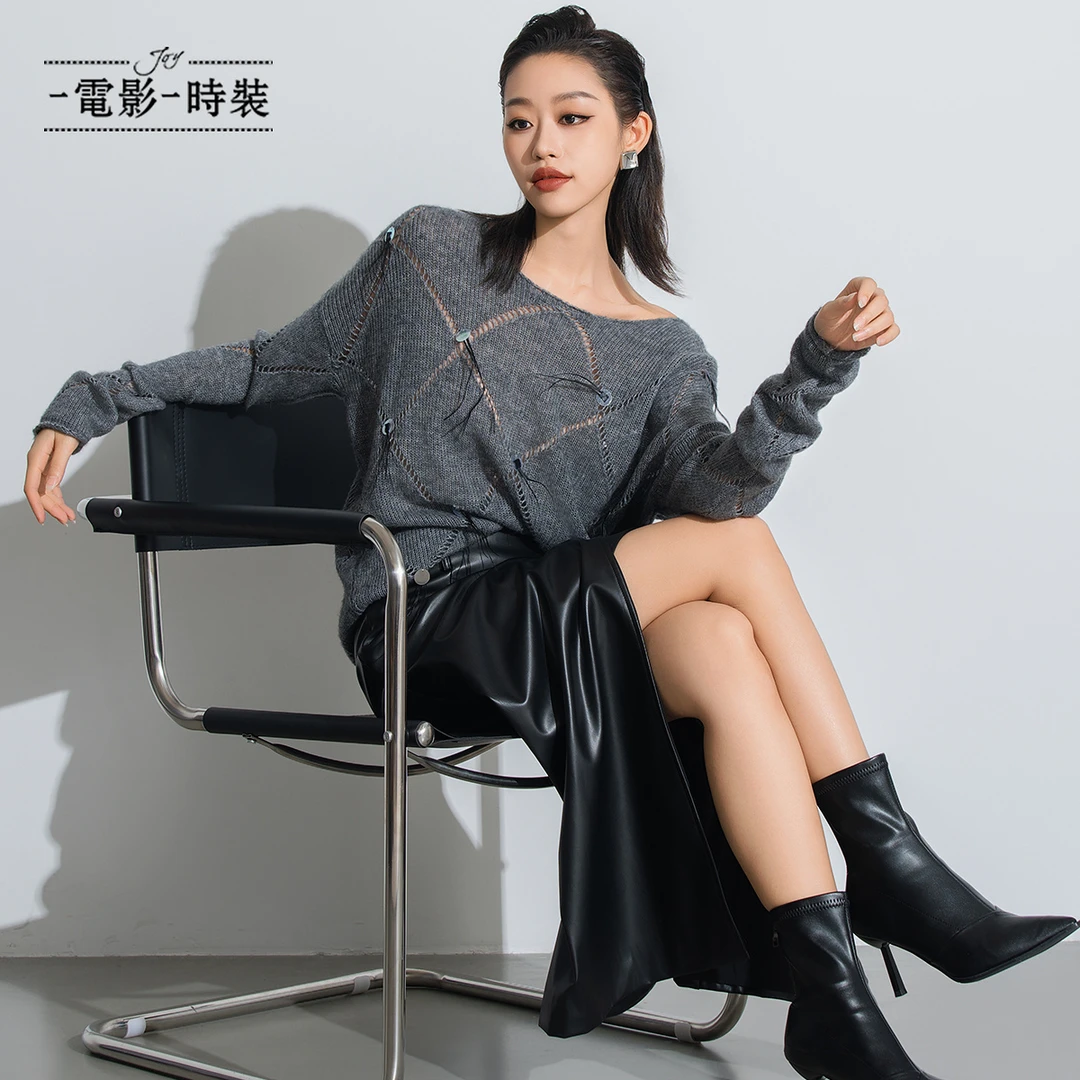 一电影一时装春季新款亮片毛织针织衫设计感上衣女 FFBS811087
