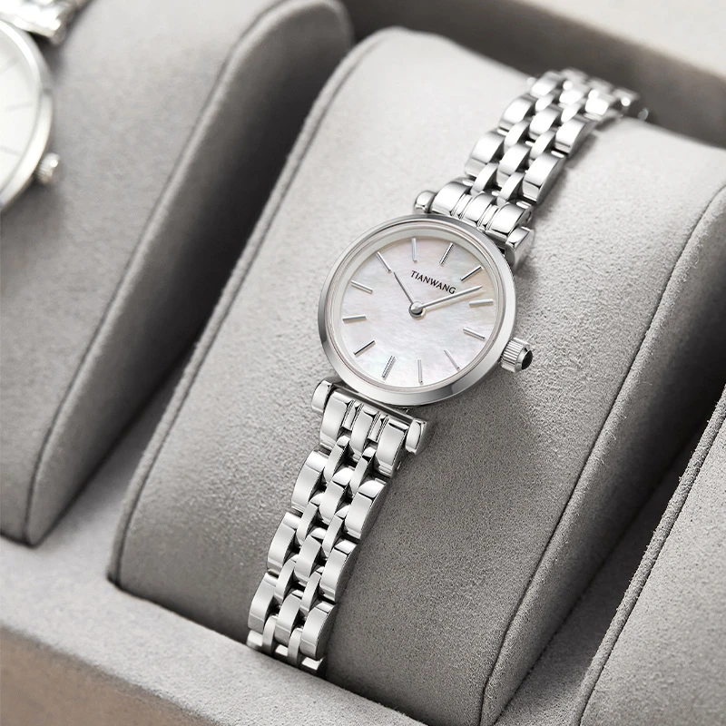 【柔光小美人】天王表23.5mm表盘贝母盘轻奢防水小众女表时尚31280