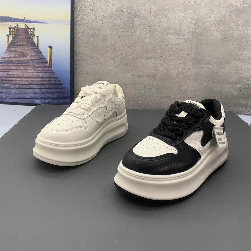 拼色厚底小白鞋女款软底休闲运动鞋时尚板鞋168-1