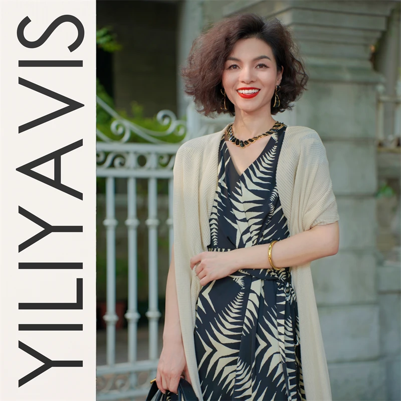 YILIYAVIS/壹里壹外【圆舞曲】轻奢气质优雅时尚女装连衣裙