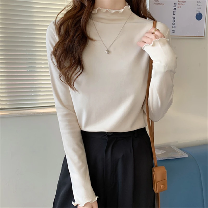 高领秋冬横开口秋季打底衫哺乳衣春秋款外出辣妈款哺乳期衣服秋装