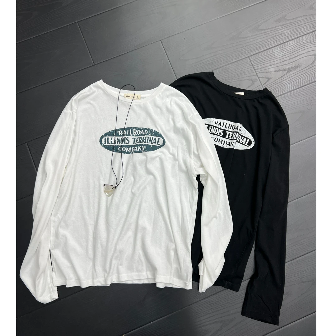 【Azlg】 特 跑单永久小黑屋 字母舒适感长袖T恤81292