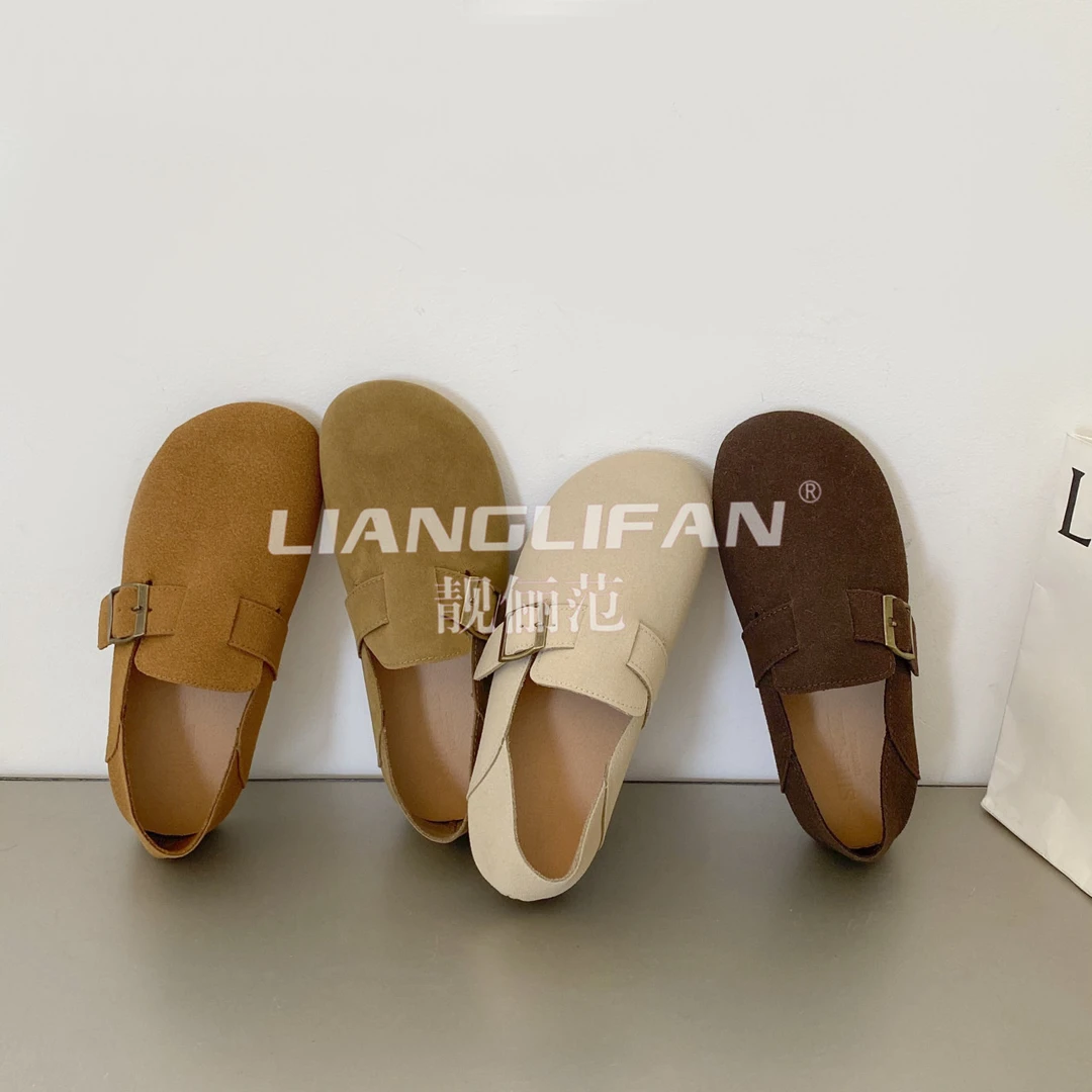【卡芙琳shoes】勃肯鞋软底一脚蹬乐福鞋外穿百搭豆豆单鞋女