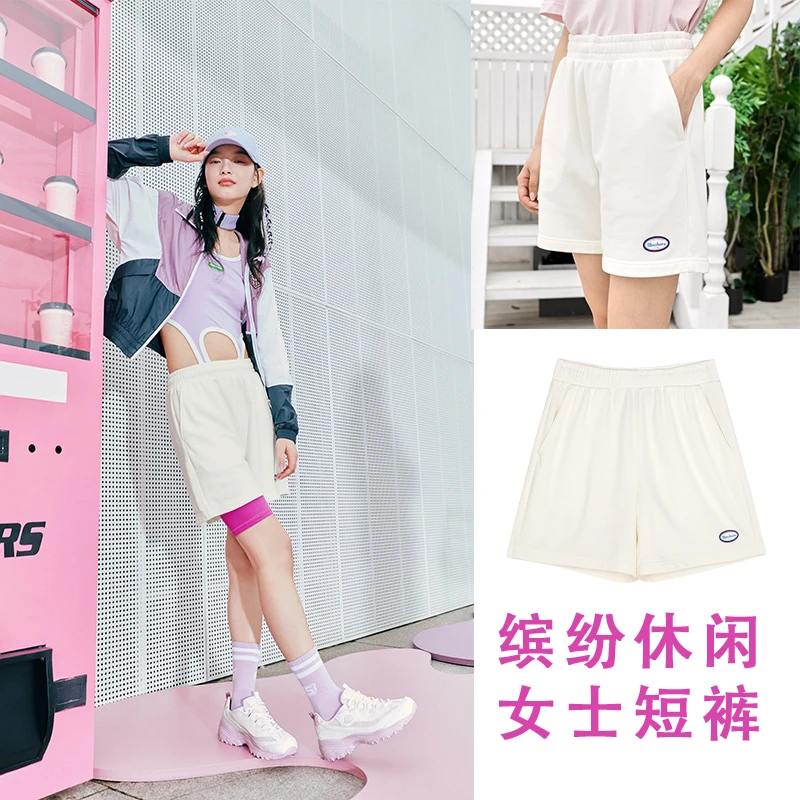 斯凯奇女士缤纷雪糕短裤夏季宽松跑步百搭舒适休闲裤L223W096DF