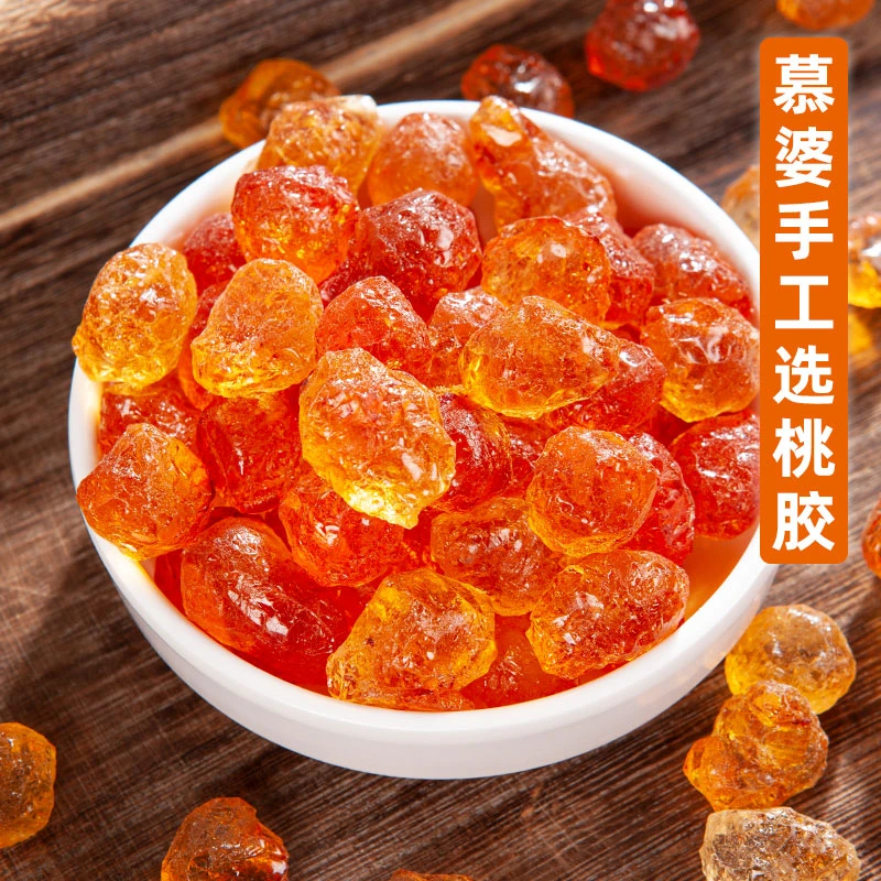 野生桃胶手工挑选正品桃浆无杂质可搭配雪燕皂角米