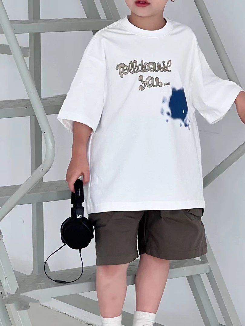 【C TING】2024新款韩版设计师亲子装童装印花短袖T恤-20360