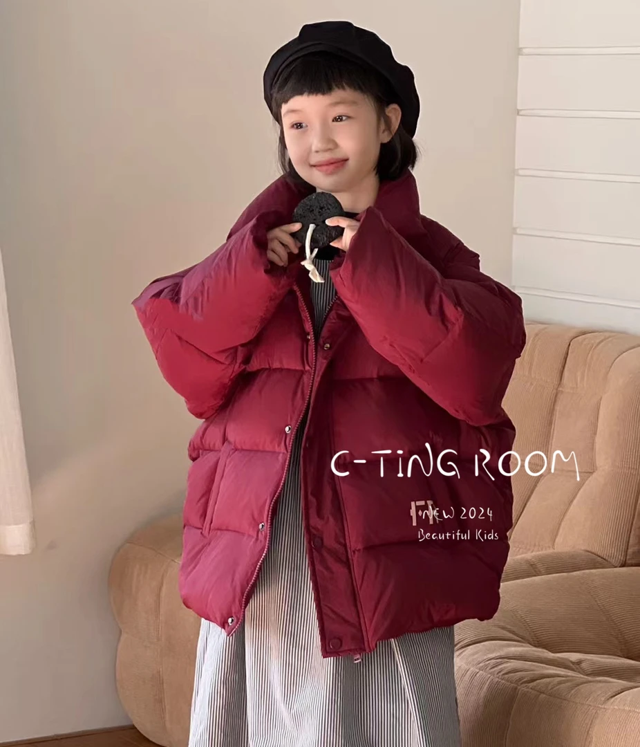 【C TING】2024冬季新款韩版设计师亲子装童装羽绒服外套-8020