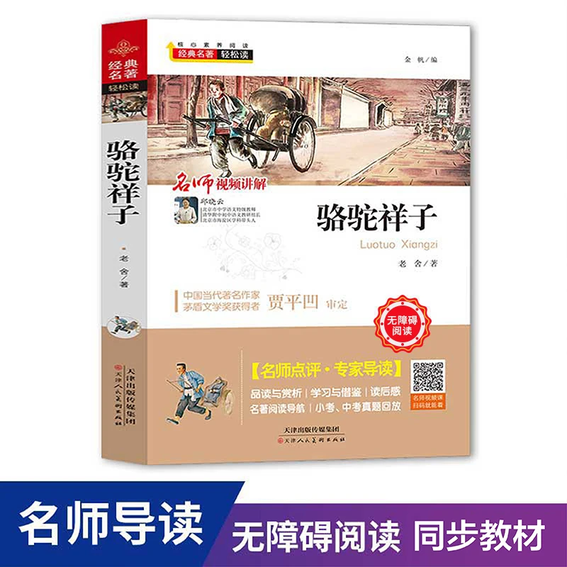 【正版】核心素养只能经典名著轻松读骆驼祥子现代文学名师视频讲解