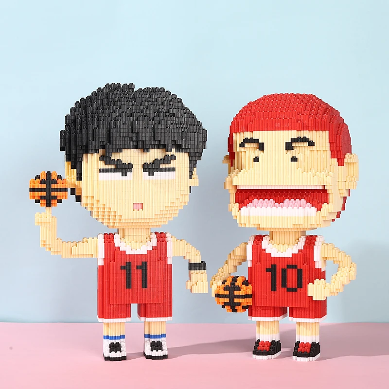 38CM灌篮高手樱木花道积木儿童益智玩具成人解压摆件