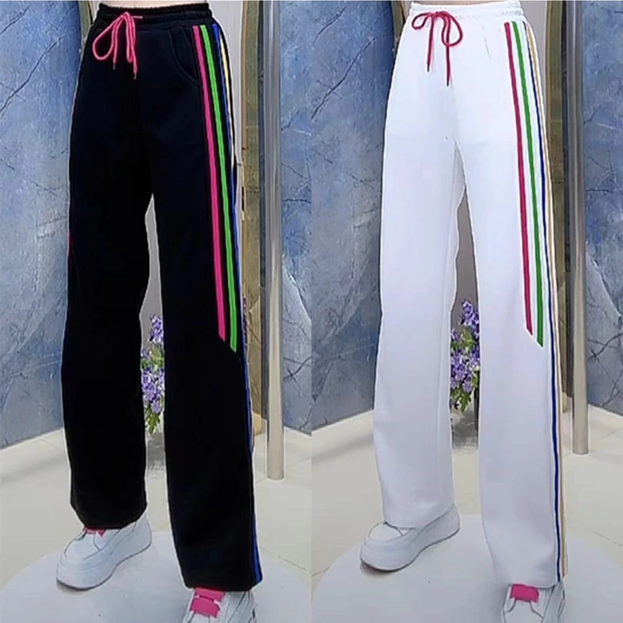 【希帆FA】阔腿裤 彩虹织条 K.8033#透气舒适 显高显腿长 百搭