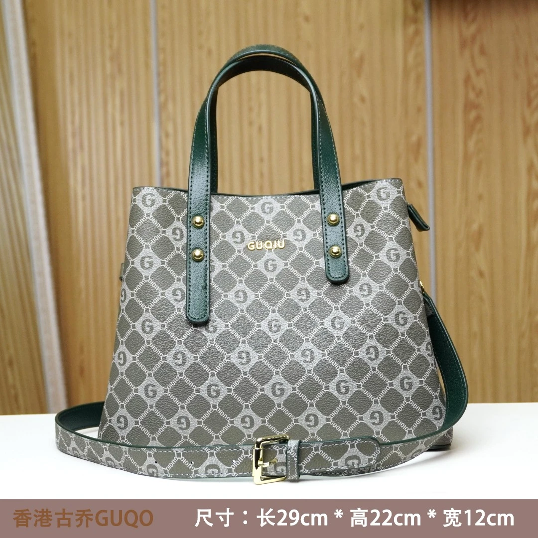 【现货】香港古乔品牌正品雅绿系列港风气质GQ8007经典手提斜挎女包
