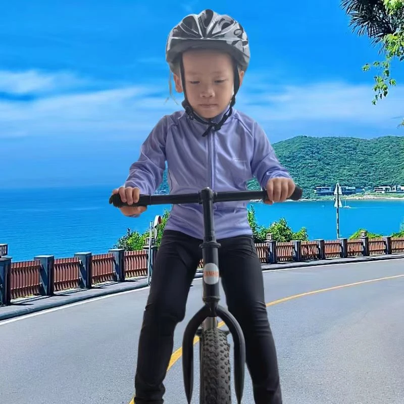 越娅儿童骑行服专业男女速干春夏平衡车长袖套装自行车赛车轮滑服