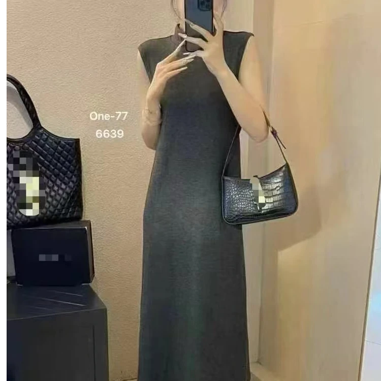 【DXJ】半高领无袖长款连衣裙82010