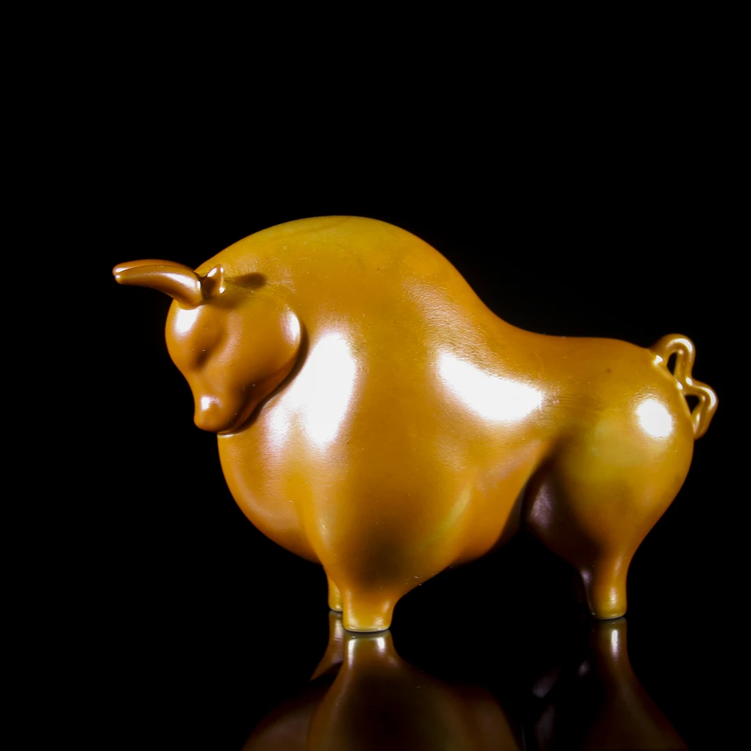 【珊珊专属】柴房陶瓷｜柴房柴烧小金牛，因柴烧特性每只都不同