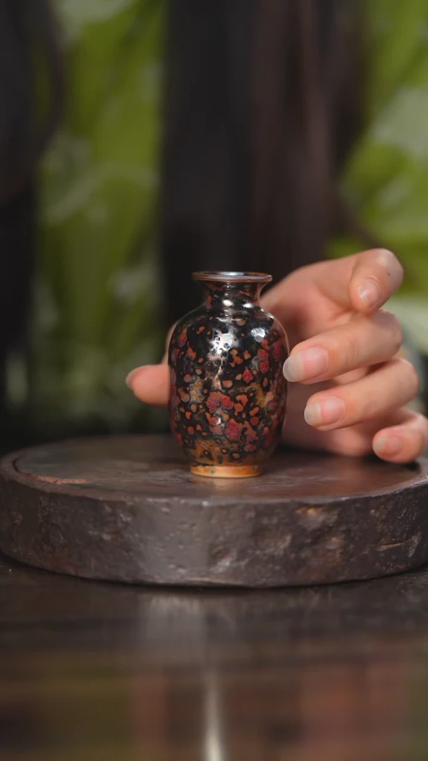 【闪购商品】杯145柴房陶瓷原创斑鹿小花器