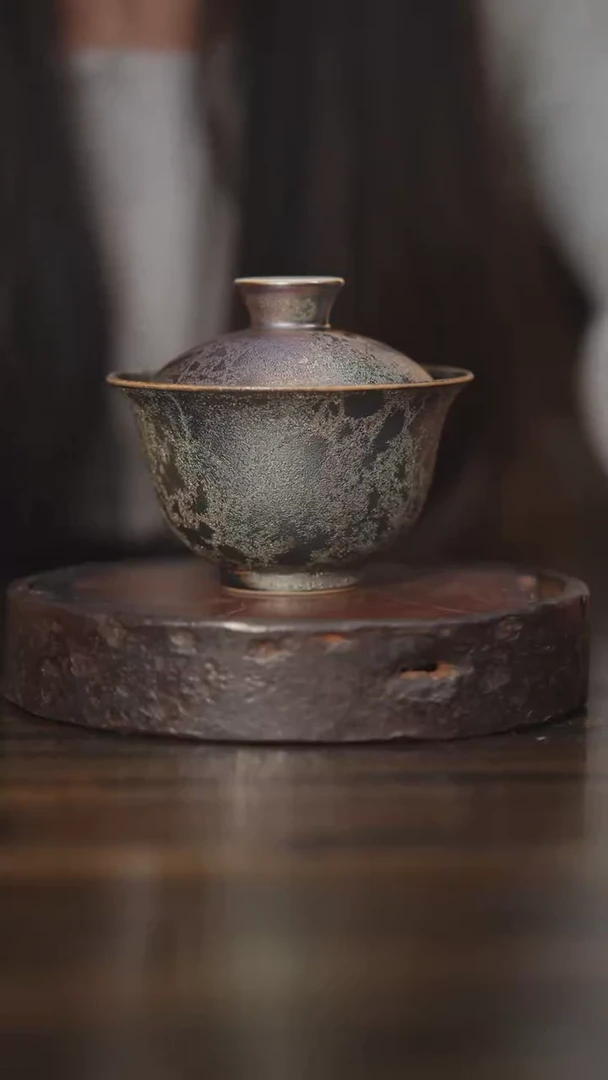 【闪购商品】杯76柴房陶瓷丨窑宝盖碗 一物一拍