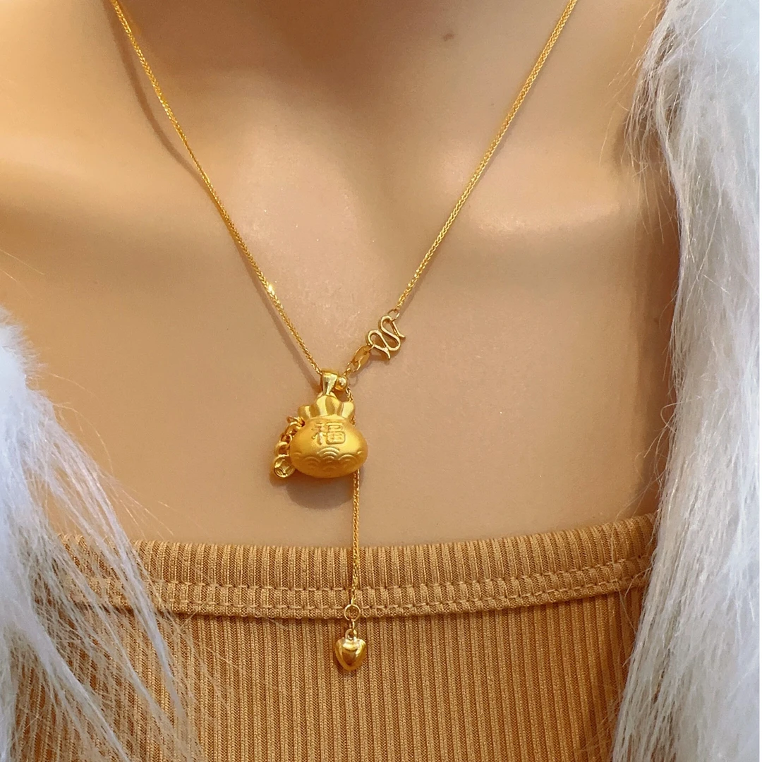 妮蔻黄金足金999流苏福袋 +5G工艺抽拉肖邦链 黄金按克卖先鉴后发