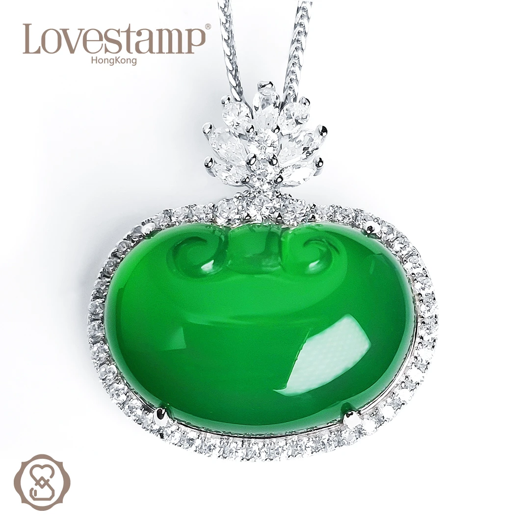 LOVESTAMP/爱登S925银玉髓小如意精致吊坠LSP3315