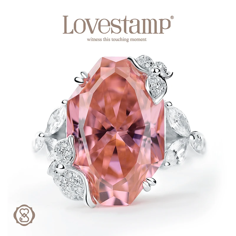 LOVESTAMP 925银合成锆石戒指 【秘密花园】原创时尚拉洽色LSR1178