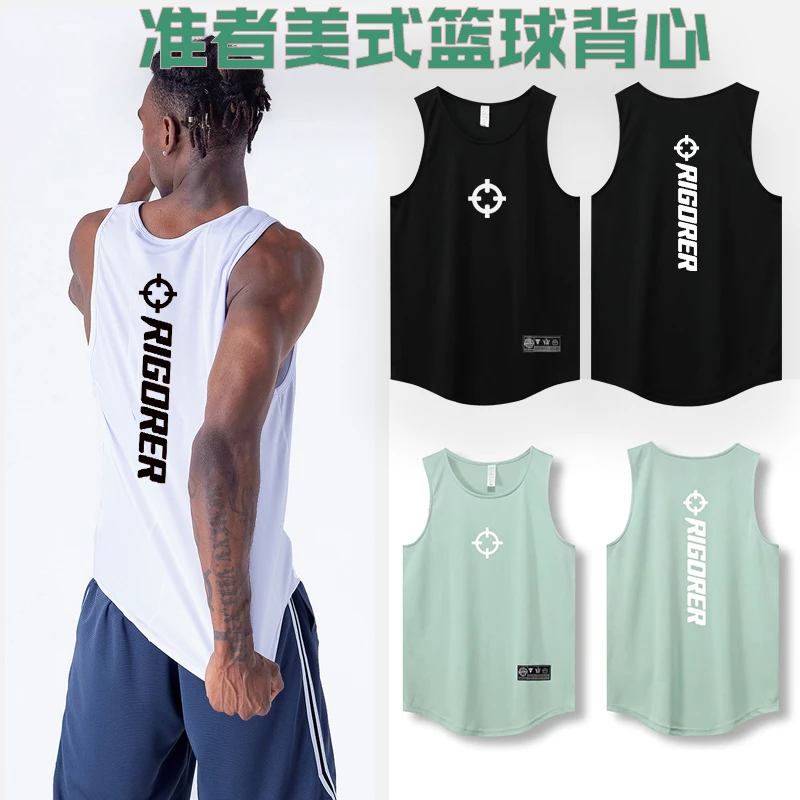 准/者篮球背心美式无袖T桖休闲运动训练坎肩球衣速干透气夏季潮流