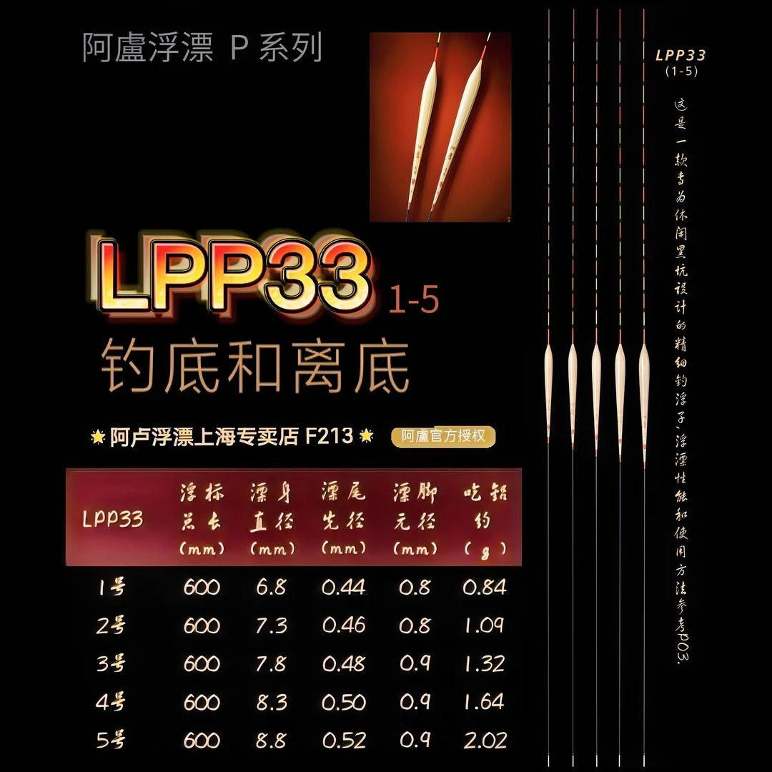 阿卢浮漂LPP33/P33/60cm主攻底接底钓/无信号盲区