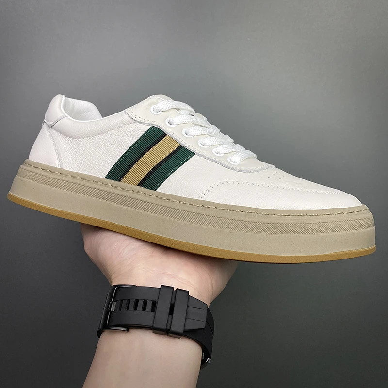 【头层牛皮】2024春秋季新款男鞋男士真皮休闲鞋潮流时尚休闲鞋子