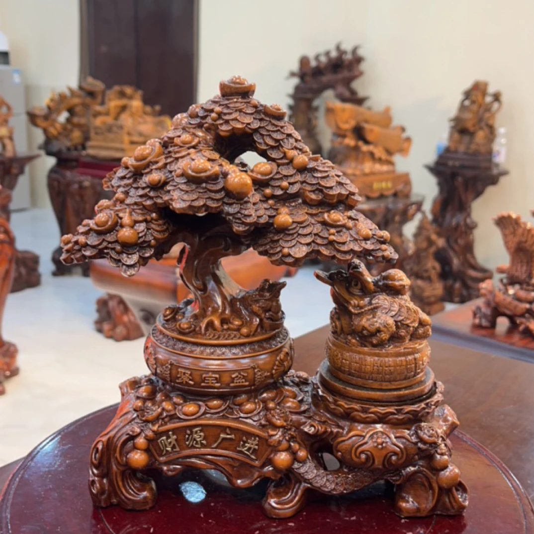 （发财树）工艺品创意店铺办公室桌面摆设高37（顺丰包邮）