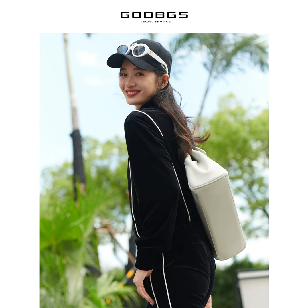 GOOBGS休闲宽松夹克女撞色短款运动外套G3355528