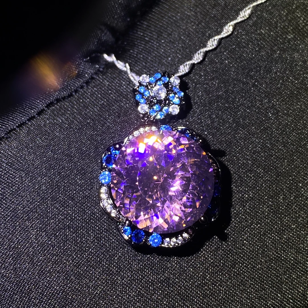 XSMR-32395-QM1欧美时尚百搭紫色吊坠