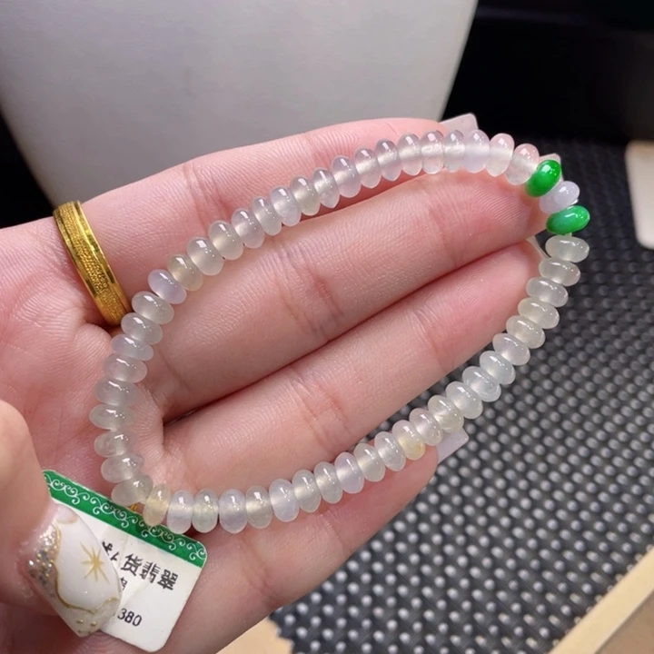 翡翠手链未镶嵌冰糖雪梨