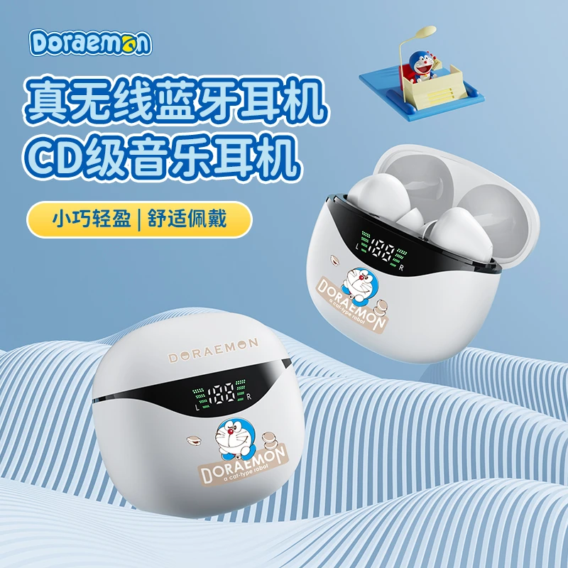 DORAEMON/哆啦A梦蓝牙耳机可爱音乐舒适高音质送女友降噪无线耳机