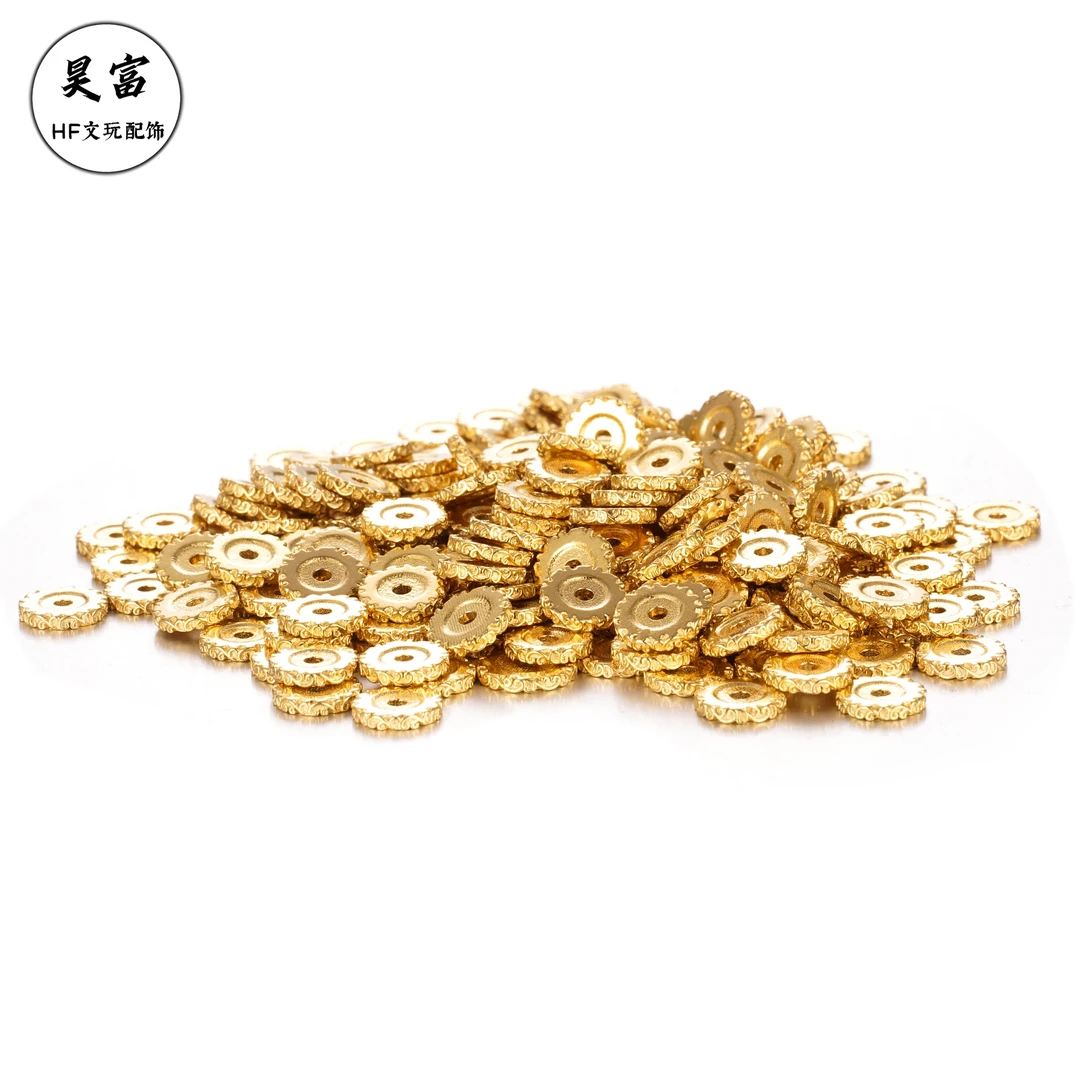 925银银制品 唐草纹隔片文玩配饰手串搭配银隔片银配饰文玩隔片