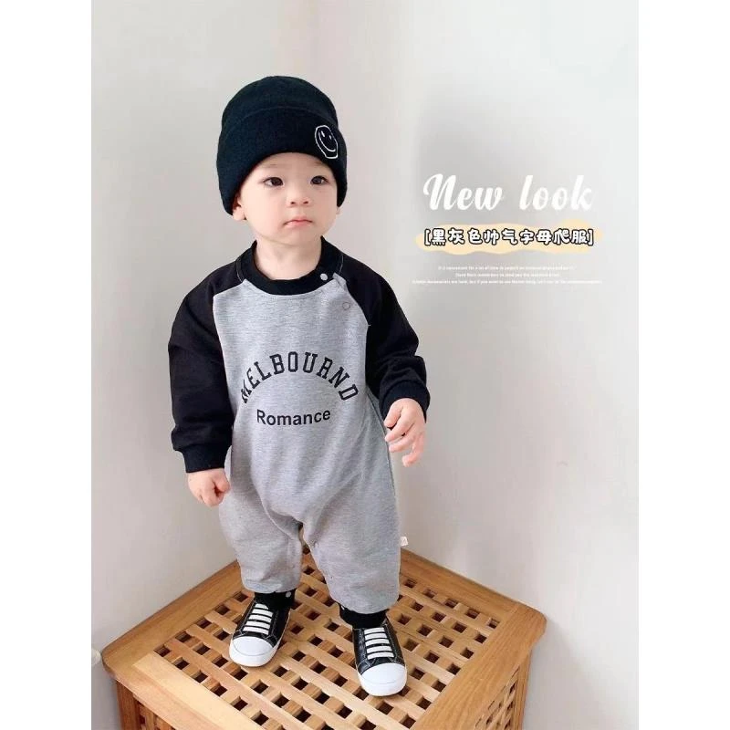 婴幼儿连体哈衣服四季连体衣男女宝宝纯棉长袖外出哈衣爬服潮百搭