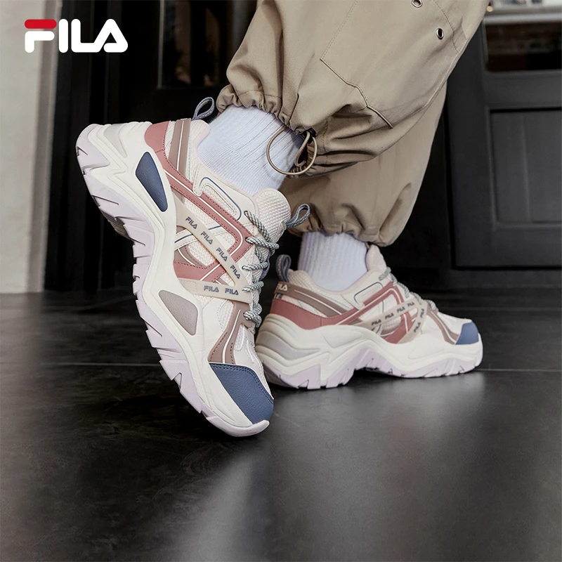 Fila斐乐女鞋【多彩鱼刺鞋】复古厚底百搭鱼刺老爹鞋 F12W341105F