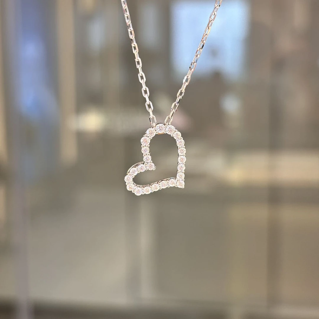 pt950铂金气小众质爱心链轻奢时尚