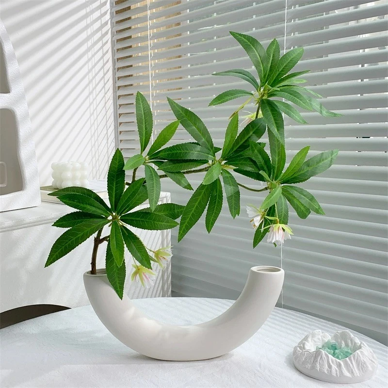 北欧仿真绿植水石榕花仿生假花假盆栽植物轻奢客厅装饰品玄关摆件
