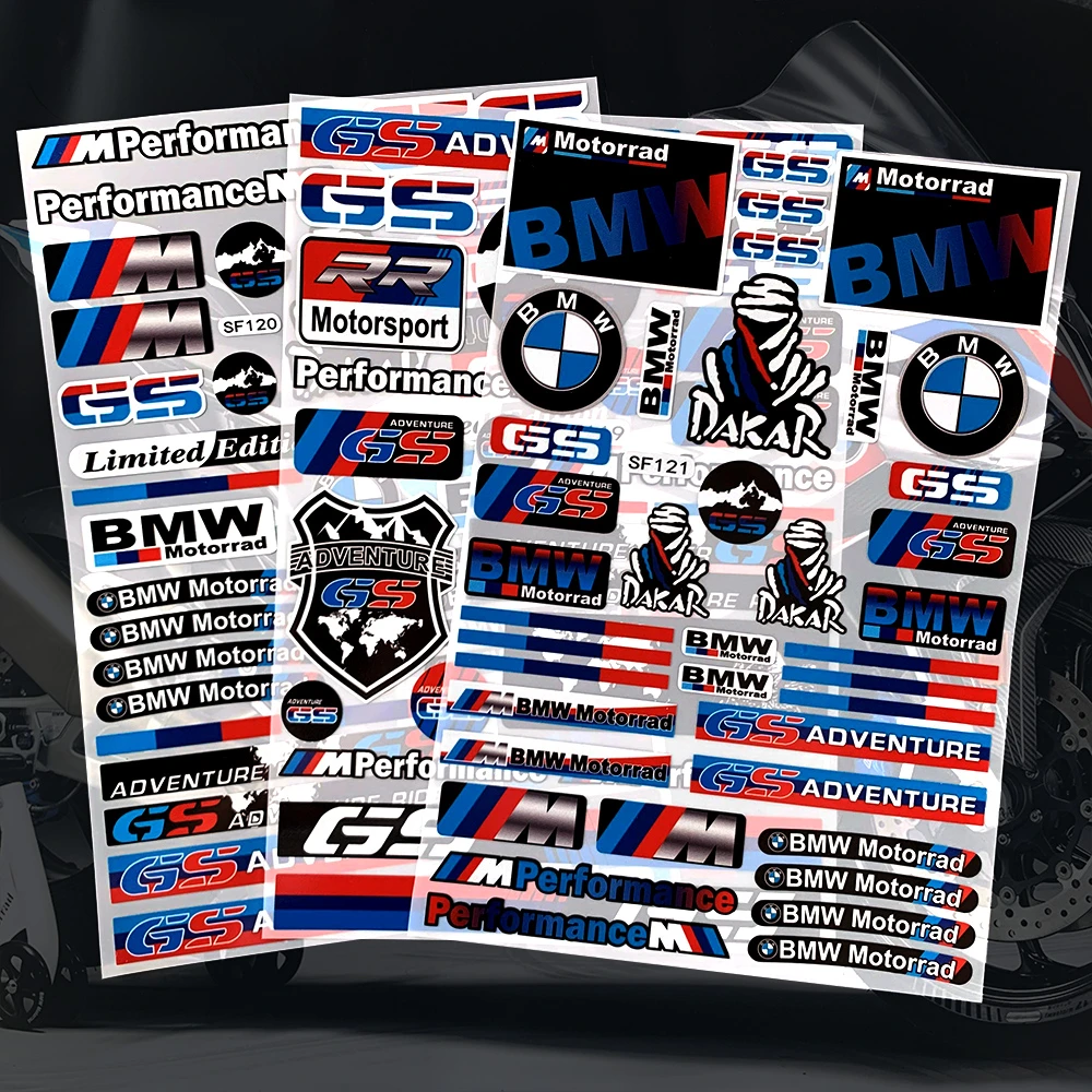 适用宝马BMW摩托车贴纸标志头盔油箱尾箱改装件划痕遮挡防水车贴