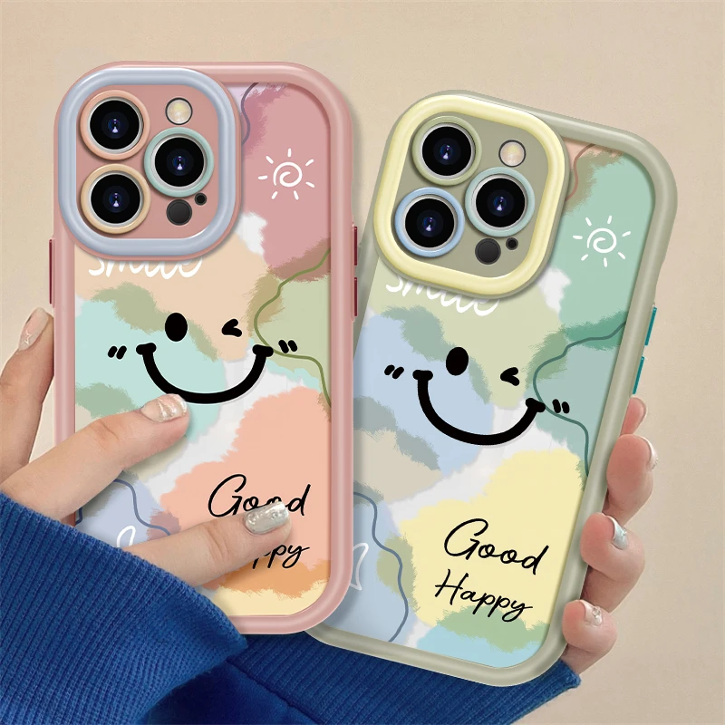适用于苹果/华为/OPPO/VIVO/小米新款泼彩爱心全包防摔手机壳女款