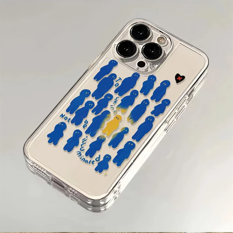 发光蓝人适用苹果小米oppovivo华为iPhone12/13/14/15软78p个性全