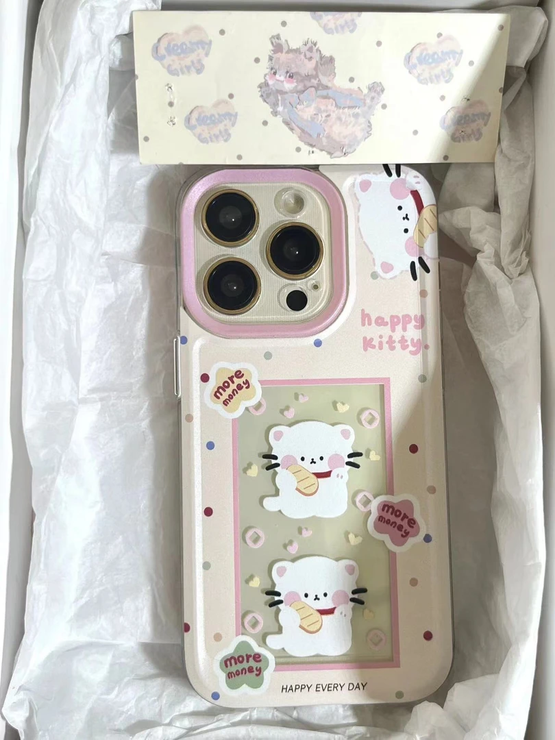 面包小猫适用苹果15/14/13promax手机壳12/11软xr/s防摔7/8p透x潮