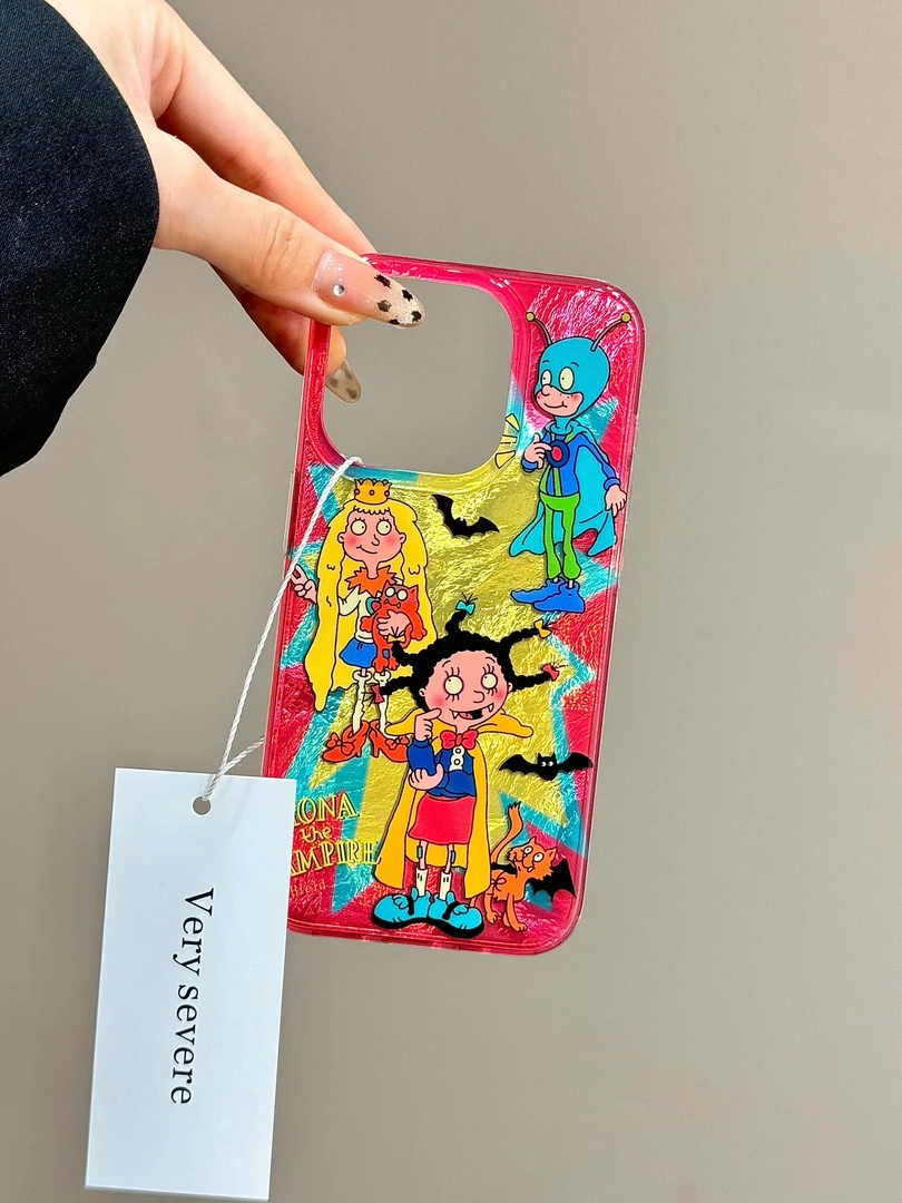 动漫卡通小魔女蒙娜适用苹果15/14promax手机壳iPhone12防摔