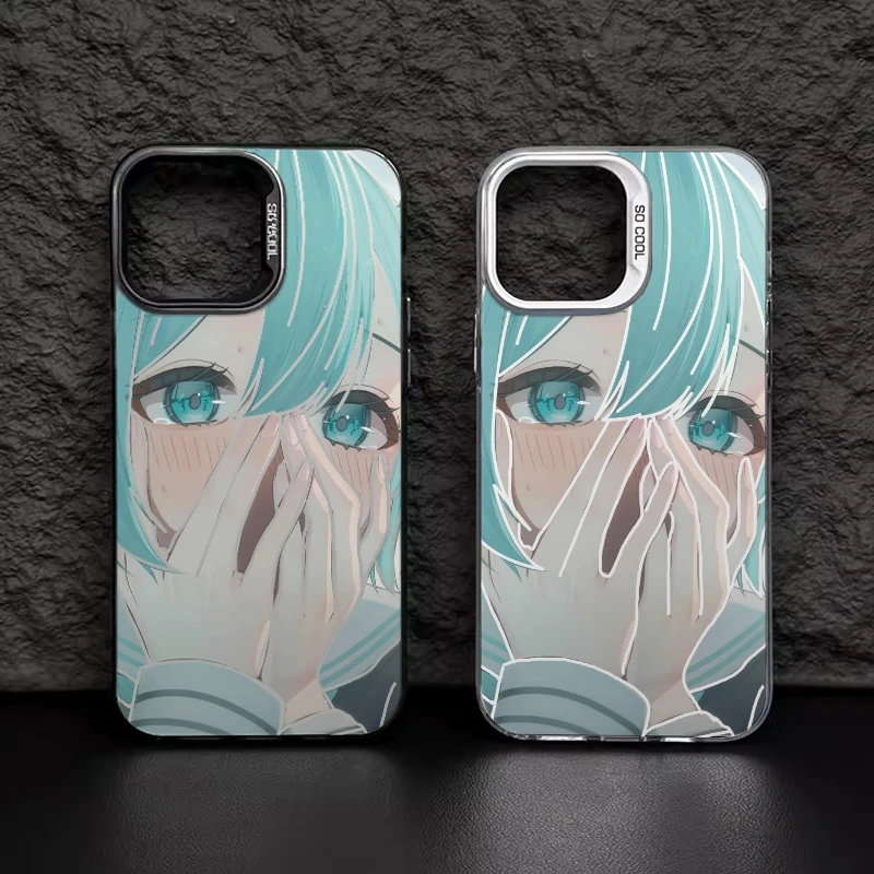 捂眼初音未来适用苹果15promax手机壳14/13/12华为vivo小米11oppo